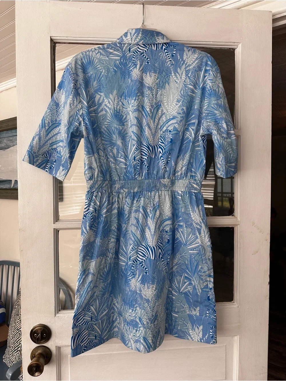 NEW SHERIDAN FRENCH parker dress in french blue zebra soiree - Picture 3 of 10